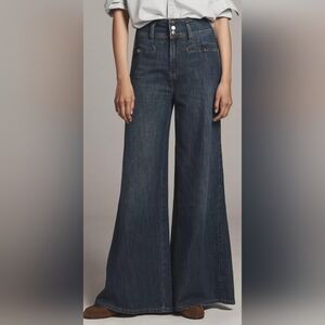 NWT Anthropologie Pilcro High-Rise Wide-Leg Trouser Jeans